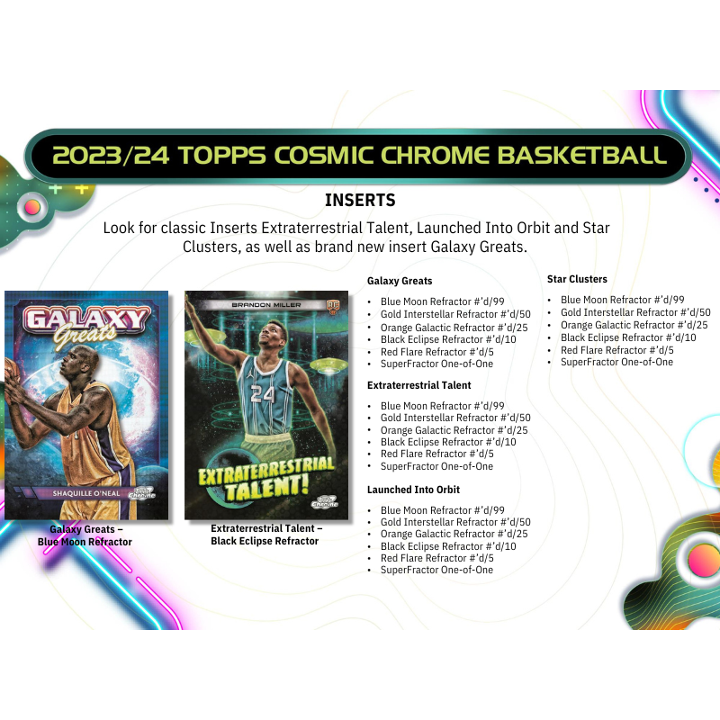 2023/24 Topps Cosmic Chrome Basketball Hobby 12 Box Case