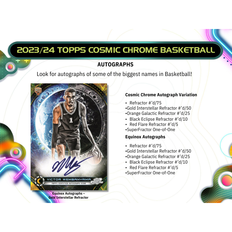 2023/24 Topps Cosmic Chrome Basketball Hobby 12 Box Case